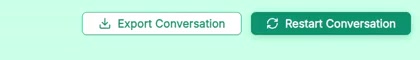 Export Conversation and Restart Conversation controls at the top of a session.